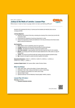"Otto's Tales: Joshua & the Walls of Jericho" Lesson Plan