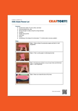 "Craftory: 50th State Paper Flower Lei" Instructions