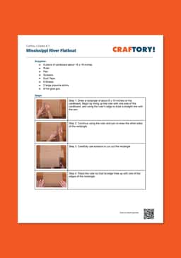 "Craftory: Mississippi River Flatboat" Instructions
