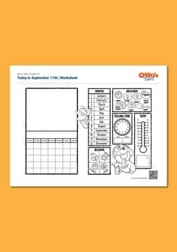"Otto's Tales: Today Is September 11th" Worksheet