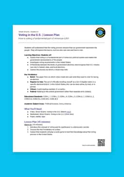"Street Smarts: Voting in the U.S." Lesson Plan