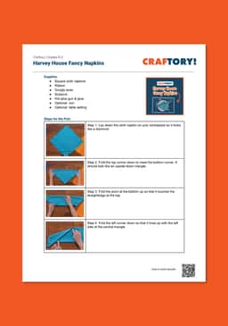 "Craftory: Harvey House Fancy Napkins" Instructions