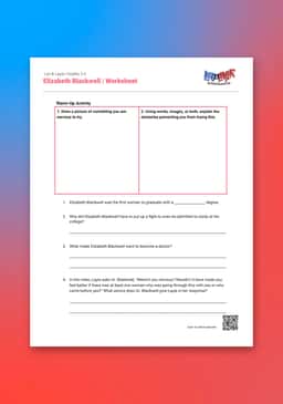 "Leo & Layla: Elizabeth Blackwell" Worksheet