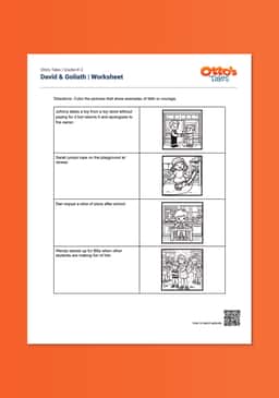 "Otto's Tales: David & Goliath" Worksheet