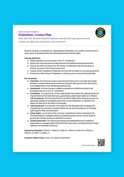 "Street Smarts: Federalism" Lesson Plan