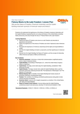 "Otto's Tales: Paloma Wants to Be Lady Freedom" Lesson Plan