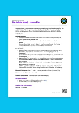 "Street Smarts: The Judicial Branch" Lesson Plan