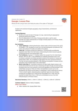 "Unboxed, USA: Georgia" Lesson Plan