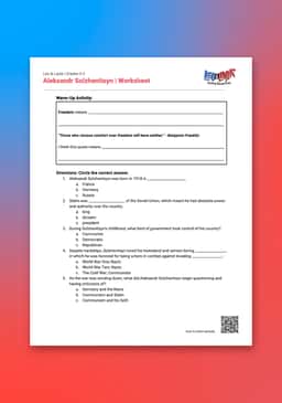 "Leo & Layla: Aleksandr Solzhenitsyn" Worksheet