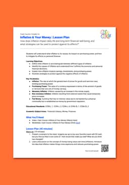"Cash Course: Inflation & Your Money" Lesson Plan