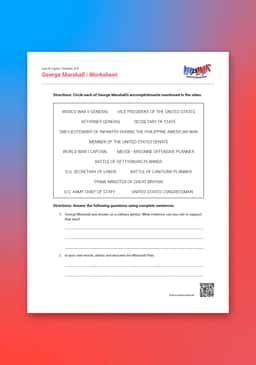 "Leo & Layla: George Marshall" Worksheet