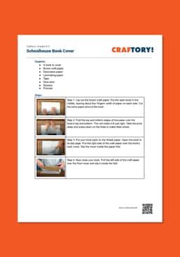 "Craftory: Schoolhouse Book Cover" Instructions