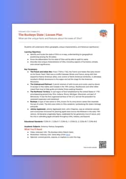 "Unboxed, USA: The Buckeye State" Lesson Plan
