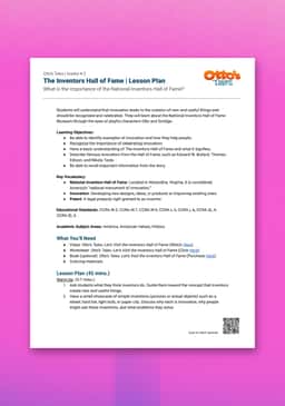 "Otto's Tales: Let's Visit the National Inventors Hall of Fame" Lesson Plan