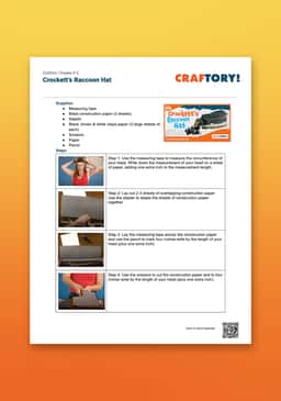 "Craftory: Crockett's Raccoon Hat" Instructions