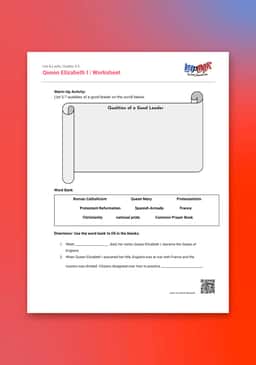 "Leo & Layla: Queen Elizabeth I" Worksheet