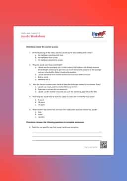 "Leo & Layla: Jacob" Worksheet