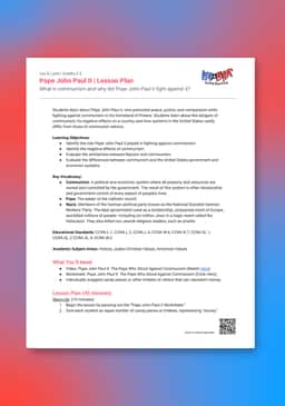 "Leo & Layla: Pope John Paul II" Lesson Plan