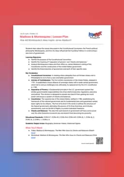 "Leo & Layla: Madison & Montesquieu" Lesson Plan