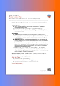 "Unboxed, USA: Texas" Lesson Plan