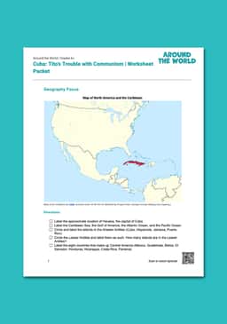 "Cuba: Tito's Trouble with Communism" Worksheet Packet