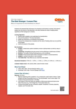 "Otto's Tales: The Kind Stranger" Lesson Plan