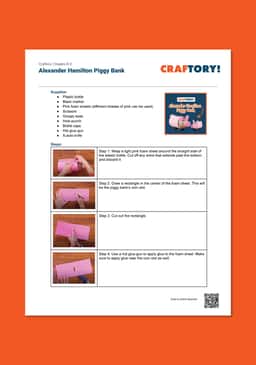 "Craftory: Alexander Hamilton Piggy Bank" Instructions
