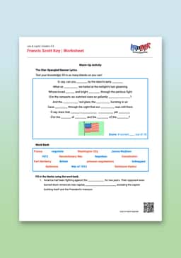 "Leo & Layla: Francis Scott Key" Worksheet