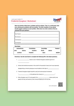 "Leo & Layla: Frederick Douglass" Worksheet