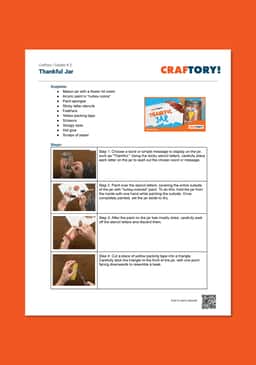 "Craftory: Thankful Jar" Instructions