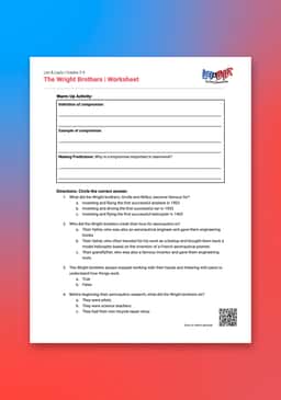 "Leo & Layla: The Wright Brothers" Worksheet