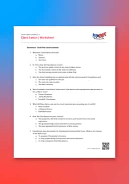 "Leo & Layla: Clara Barton" Worksheet