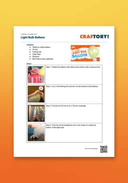 "Craftory: Light Bulb Balloon" Instructions