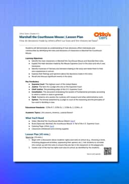 "Otto's Tales: Marshall the Courthouse Mouse" Lesson Plan