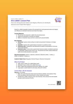 "Guess or Mess: Eric Liddell" Lesson Plan