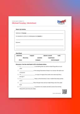 "Leo & Layla: Michael Faraday" Worksheet
