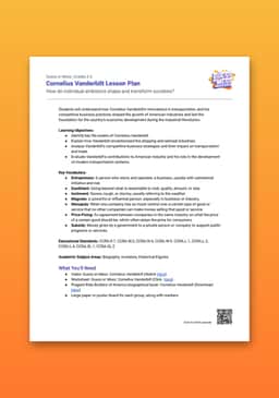 "Guess or Mess: Cornelius Vanderbilt" Lesson Plan