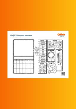 "Otto's Tales: Today Is Thanksgiving" Worksheet