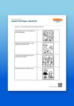 "Otto's Tales: Legend of the Dipper" Worksheet