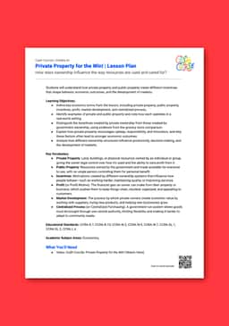 "Cash Course: Private Property for the Win!" Lesson Plan