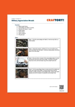 "Craftory: Military Appreciation Wreath" Instructions