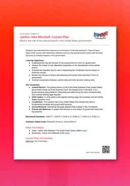 "Leo & Layla: Justice John Marshall" Lesson Plan