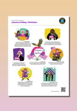 "Street Smarts: American Holidays" Worksheet