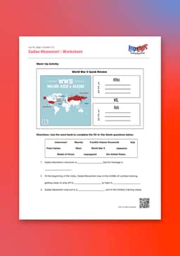 "Leo & Layla: Sadao Munemori" Worksheet