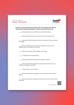 "Leo & Layla: Moses" Worksheet