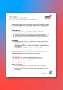 "Leo & Layla: Lewis & Clark" Lesson Plan