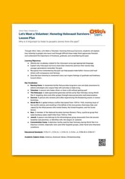 "Otto's Tales: Let's Meet a Volunteer" Lesson Plan