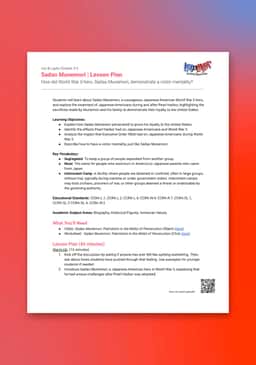 "Leo & Layla: Sadao Munemori" Lesson Plan