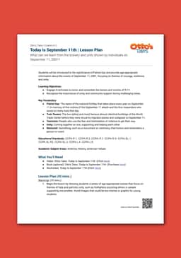 "Otto's Tales: Today Is September 11th" Lesson Plan