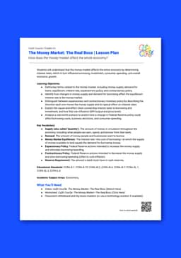 "Cash Course: The Money Market: The Real Boss" Lesson Plan